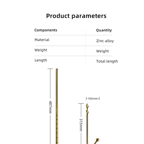 Anal Hooks AllNight Adjustable Golden LOCKINK 3867 Hook Set Anal 0124